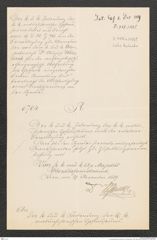 k.k. naturhistorisches Hofmuseum, Intendanzakten 1885-1896 (Hauer), Aktenzahl Z.757/1889, Seite 1